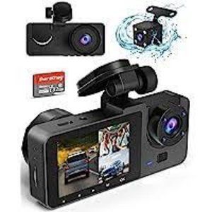 🔥Bwrethay‎ Dash Cam Front/Rear Inside, 4K HD Dash Cam for Cars 70° Wide Angle